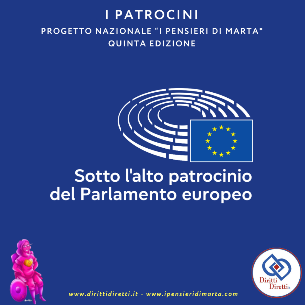 Alto Patrocinio del Parlamento Europeo concesso dalla Presidente Roberta Metsola per il Progetto I Pensieri di Marta Quinta Edizione